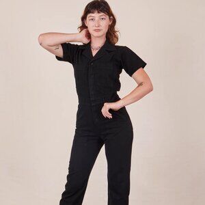 Big Bud Press SHORT SLEEVE JUMPSUIT - BASIC BLACK, Size: S